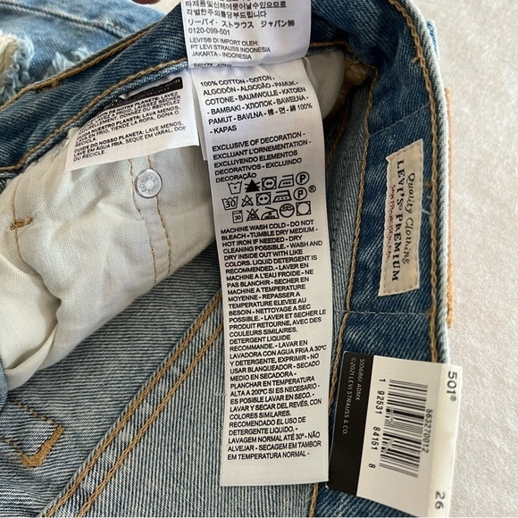 Levi's 501 High Rise Shorts in Fault Line - Picture 16 of 16